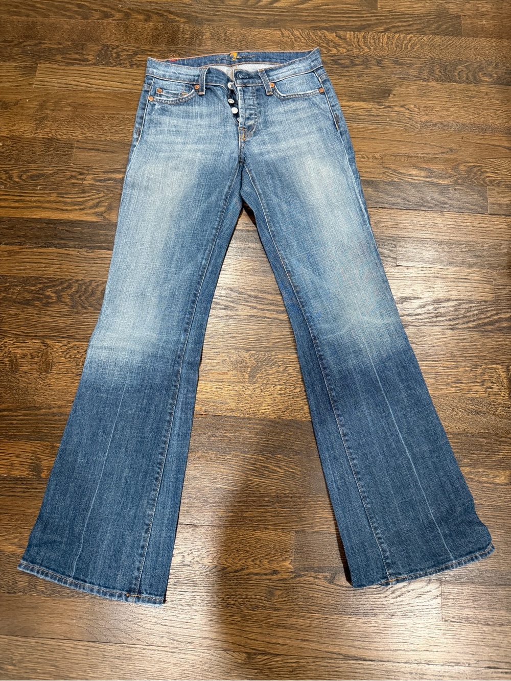 7 For All ManKind Medium Wash Flare Jeans